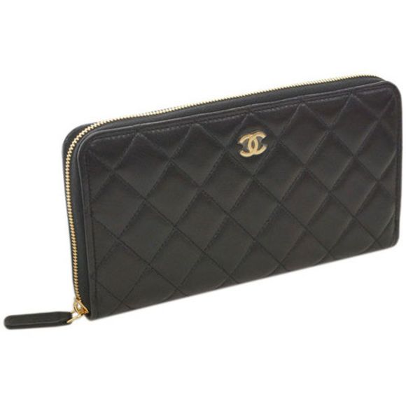 Chanel Long Zip Wallet Matelasse Line Black - Picture 5 of 13